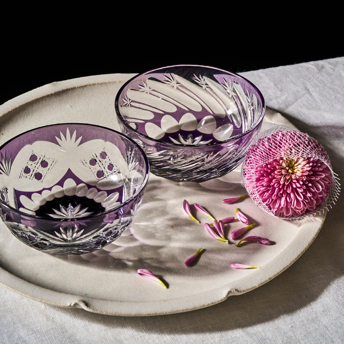 Shimizu Glass Kamahishi Bowl in Lavender