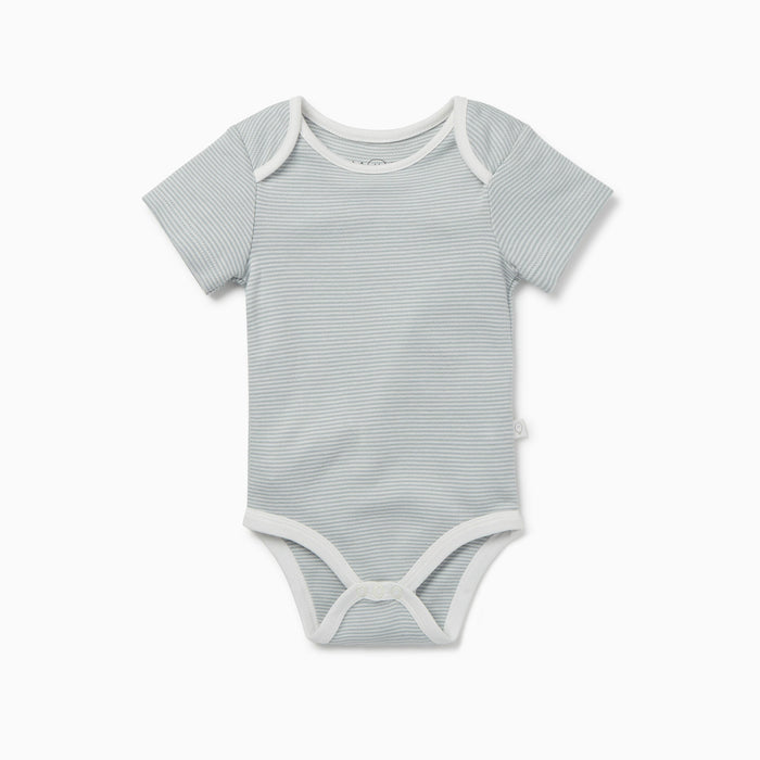 Short Sleeve Bodysuit - Blue Stripe