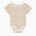 Short Sleeve Bodysuit - Oatmeal Stripe