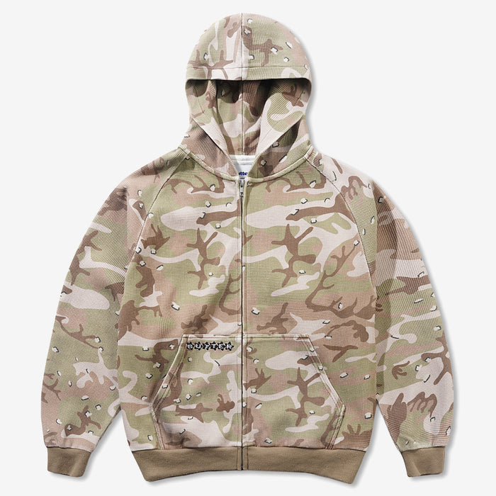 Stars Waffle Zip-Thru Hood