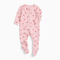 Strawberry Fields Ribbed Clever Zip Baby Pajamas