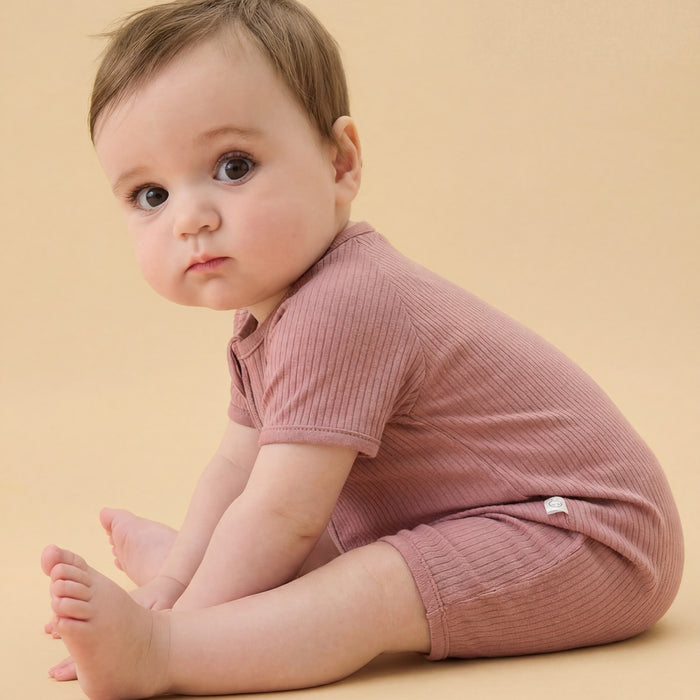 Strawberry Fields & Ribbed Summer Baby Pajamas 2 Pack