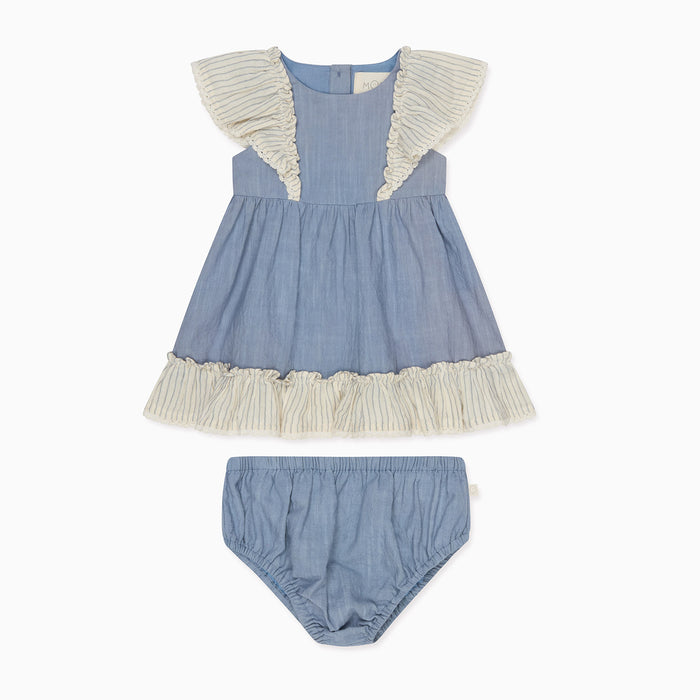 Striped Cotton Dress (& Bloomers)