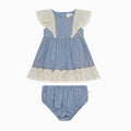 Striped Cotton Dress (& Bloomers)