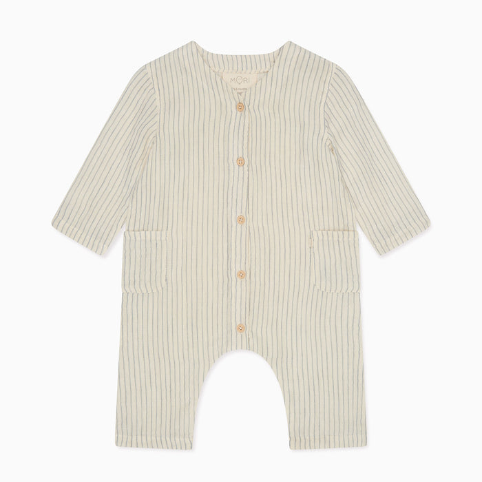 Striped Muslin Romper