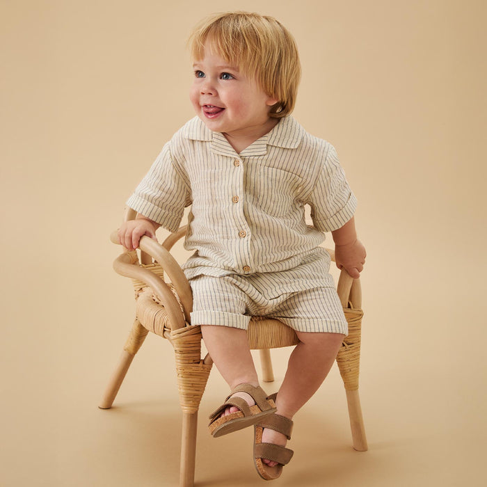 Striped Muslin Shorts