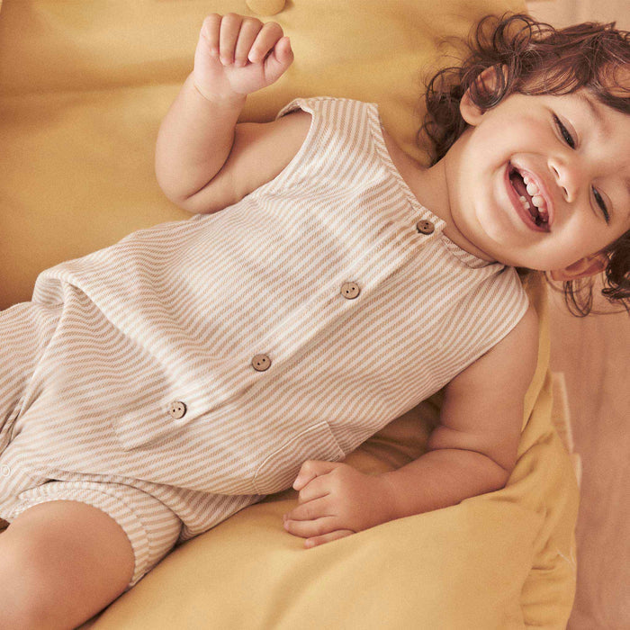 Striped Organic Cotton Beach Romper