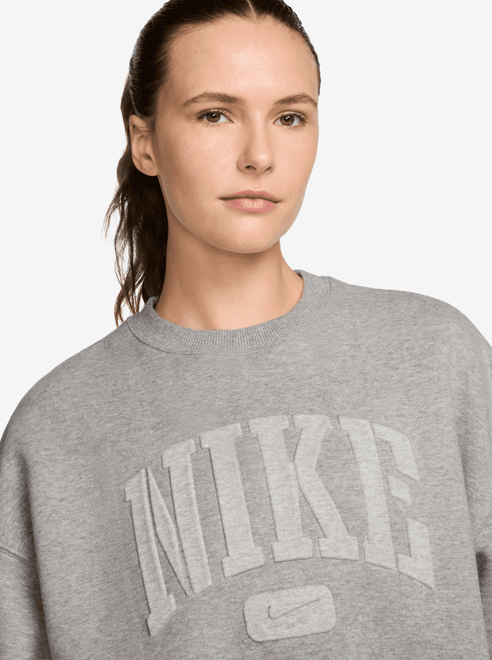 Studio Fleece Oversized Embossed Crew