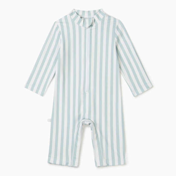 Surf Stripe One Piece Rashguard & Hat