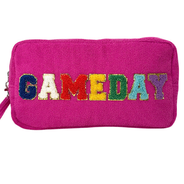 TC-1355 Terry Cloth Cosmetic Bag Gameday