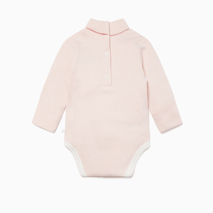Turtleneck Bodysuit - Blush Stripe