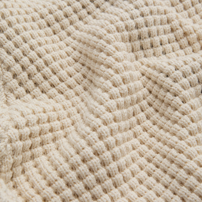 Waffle Button Down Knitted Cardigan