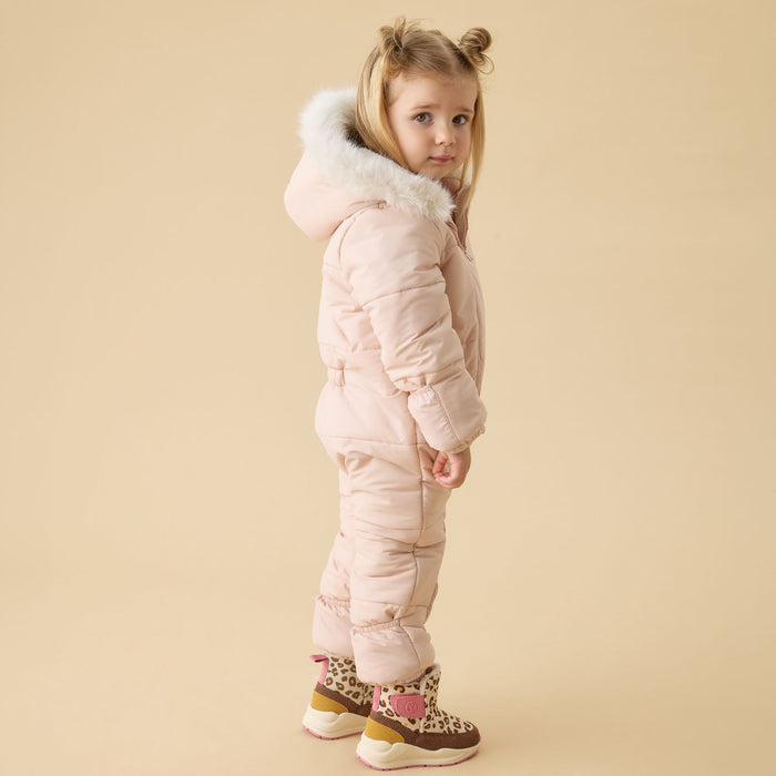 Water Repellent  Padded Snowsuit - Pink