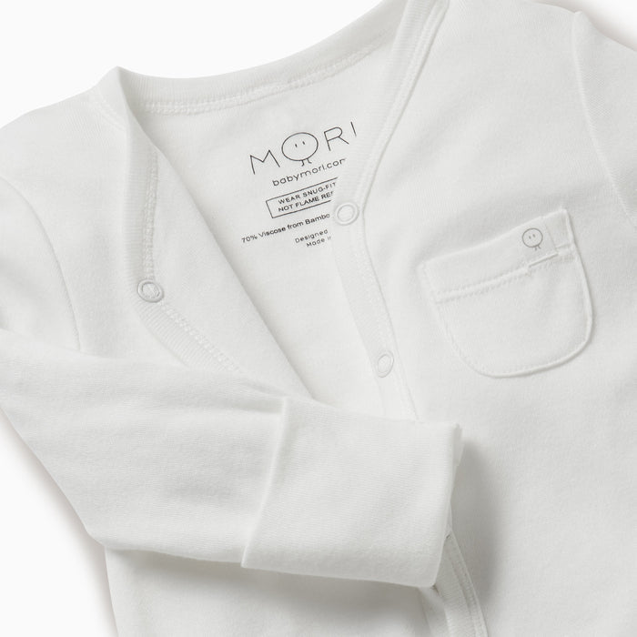 White Snap Baby Pajamas