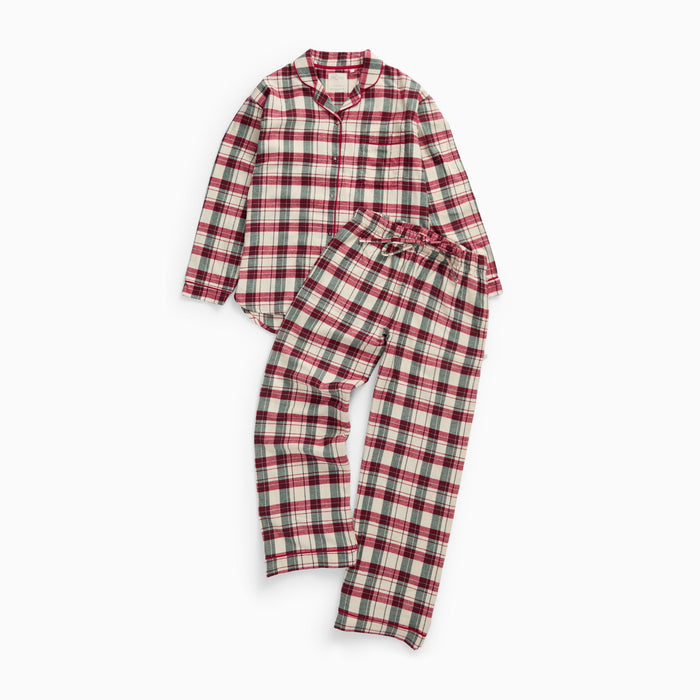 Women's Check Button Up Pajama Set