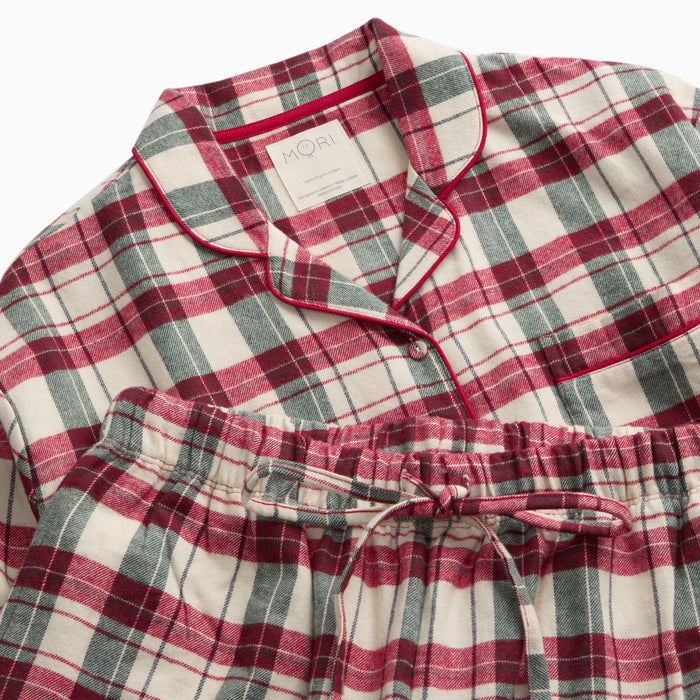 Women's Check Button Up Pajama Set